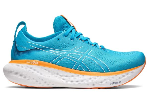 Asics Gel-Nimbus 25 Running Shoes Island Blue Sun Peach