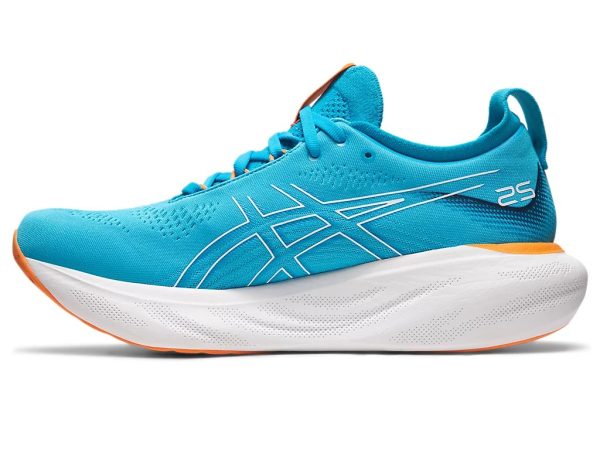 Asics Gel-Nimbus 25 Running Shoes Island Blue Sun Peach