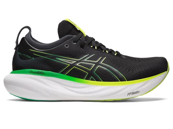 Asics Gel-Nimbus 25 Running Shoes Black Lime Zest