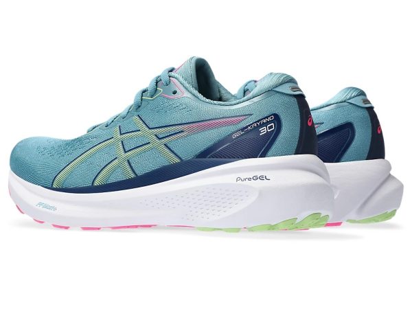 Asics Gel-Kayano 30 Running Shoes Gris Blue Lime Green