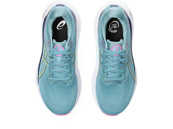 Asics Gel-Kayano 30 Running Shoes Gris Blue Lime Green