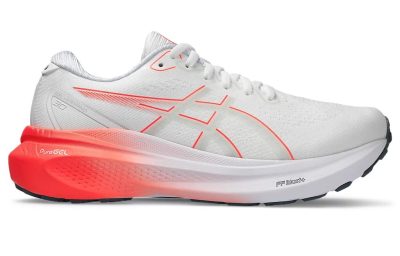 Asics Gel-Kayano 30 Running Shoes White Sunrise Red