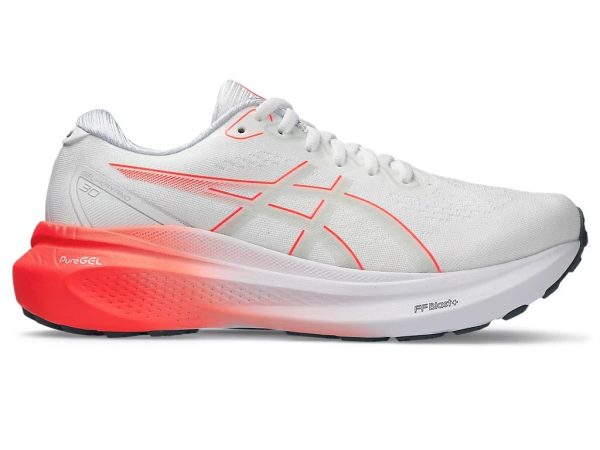 Asics Gel-Kayano 30 Running Shoes White Sunrise Red