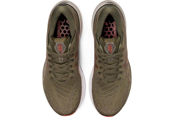 Asics Gel-Kayano 29 Running Shoes Mantle Green Cherry Tomato