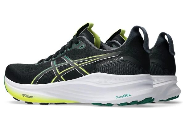 Asics GEL-KAYANO 32 Running Shoes Black Jasper Green