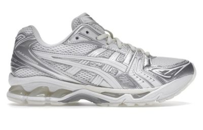 ASICS Gel-Kayano 14 Running Shoes Metallic Silver White