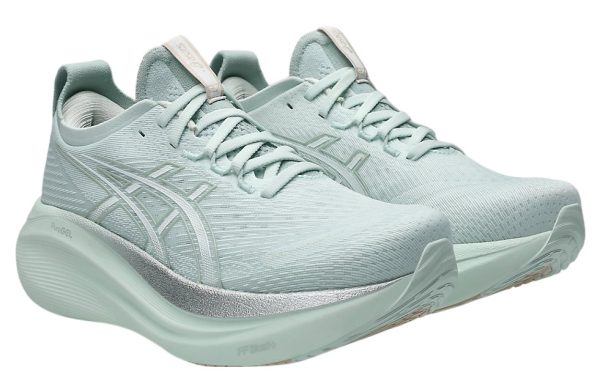 Asics GEL-Nimbus 27 Running Shoes  Pure Aqua White