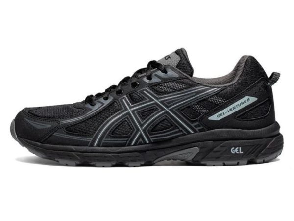 Asics Trainers Gel-Venture 6 Black Grey Accents